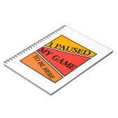 Ik pakte mijn game om hier te zijn Video Gamer Shi Notitieboek (Linkerzijde)