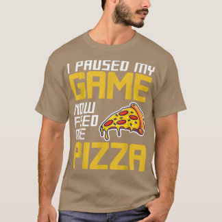 Ik pakte mijn spel, Funny Sarcastic Gamers Pizza L T-shirt