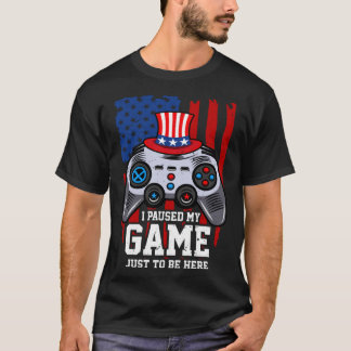 Ik pakte mijn spel gewoon om hier te zijn op 4 jul t-shirt