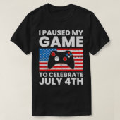 Ik pakte mijn spel om 4 juli Amerikaanse video te  T-shirt (Design voorkant)