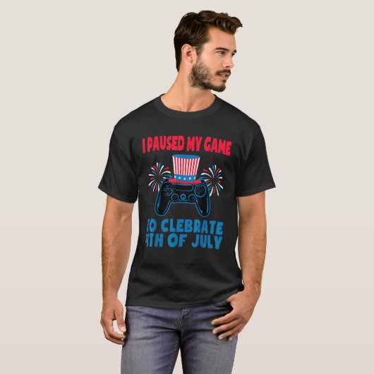 Ik pakte mijn spel om 4 juli jongstleden te vieren t-shirt (Voorkant volledig)
