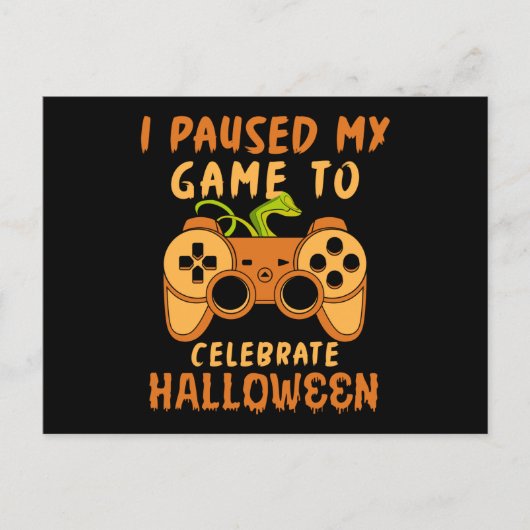 Ik pakte mijn spel om Halloween te vieren Briefkaart (Voorkant)