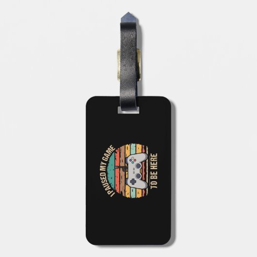 Ik pakte mijn spel om hier te zijn bagagelabel (Achterkant verticaal)