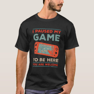 Ik pakte mijn spel om hier te zijn, Funny Retro V T-shirt