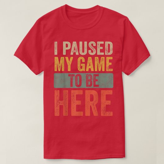 Ik pakte mijn spel om hier te zijn, Funny Retro  V T-shirt (Design voorkant)