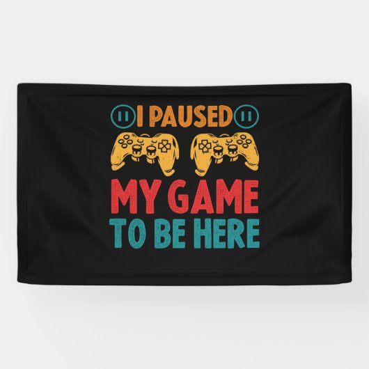 Ik pakte mijn spel om hier te zijn Funny Sarcastic Spandoek (Horizontaal)