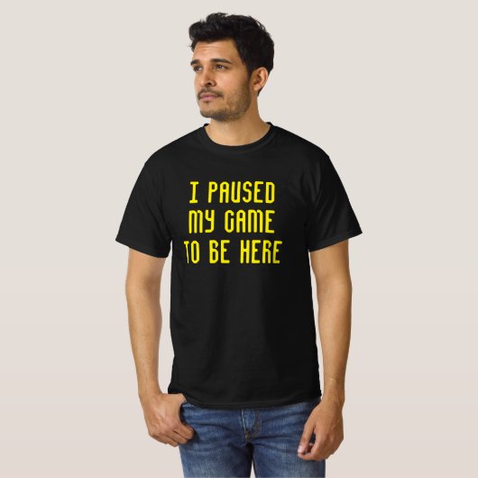 Ik pakte mijn spel om hier te zijn grappige videok t-shirt (Voorkant volledig)