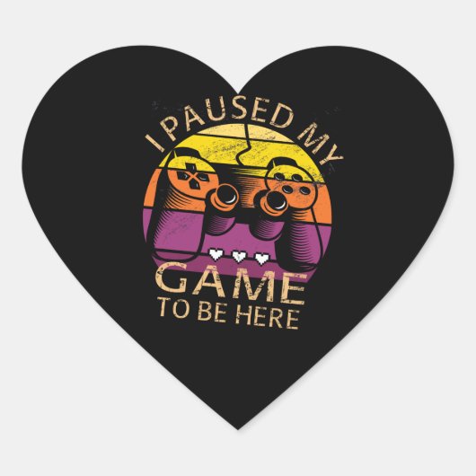 Ik pakte mijn spel om hier te zijn hart sticker (Voorkant)