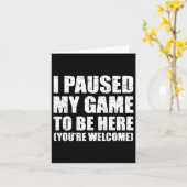 Ik pakte mijn spel om hier te zijn. kaart (Gele Bloem)