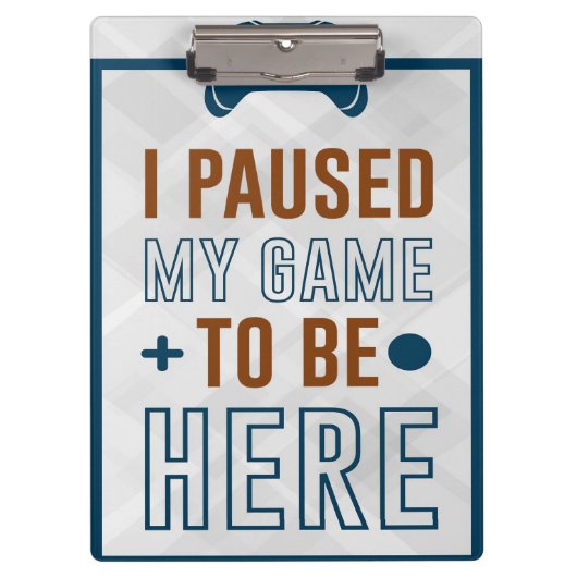 Ik pakte mijn spel om hier te zijn klembord (Voorkant)