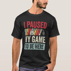 Ik pakte mijn spel om hier te zijn Retro gamer Man T-shirt