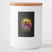 Ik pakte mijn spel om hier te zijn voedselcontainer etiket (Voorkant)