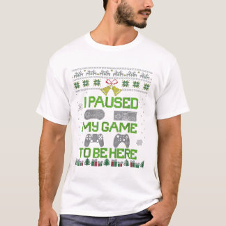Ik pakte mijn spel om hier te zijn voor gamer kers t-shirt