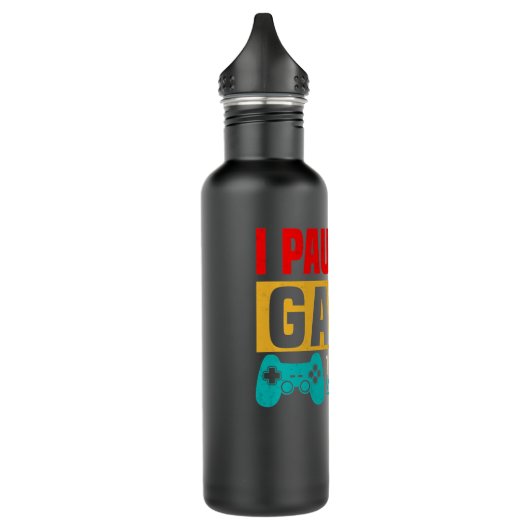 Ik pakte mijn spel om hier te zijn. waterfles  (Links)