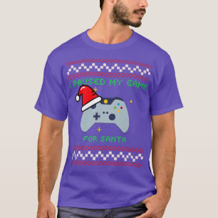 Ik pakte mijn spel voor de kerstman, lomp voor de t-shirt