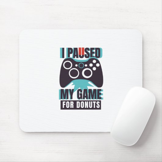 Ik pakte mijn spel voor donuts muismat (Met muis)