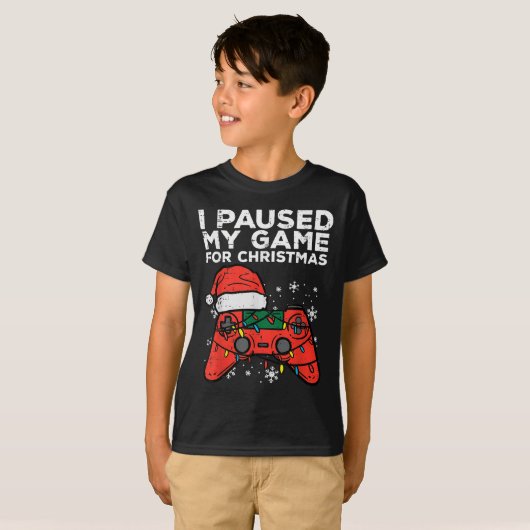 Ik pakte mijn spel voor kerstgamers t-shirt (Voorkant volledig)