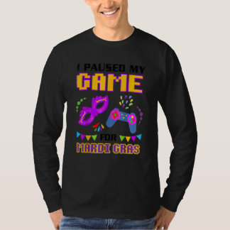 Ik pakte mijn spel voor Mardi Gras Gamer Funny T-shirt