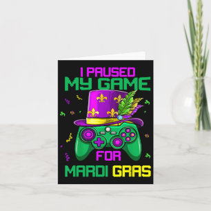 Ik pakte mijn spel voor Mardi Gras Video Game Mard Kaart