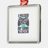 Ik pakte mijn spel voor pizza metalen ornament (Links)