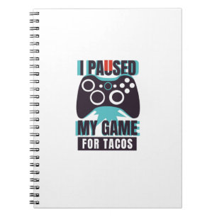 Ik pakte mijn spel voor tacos notitieboek