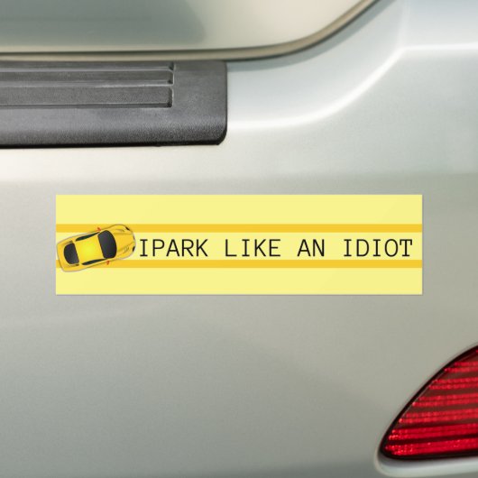 Ik parkeer als een idioot bumpersticker (Op auto)