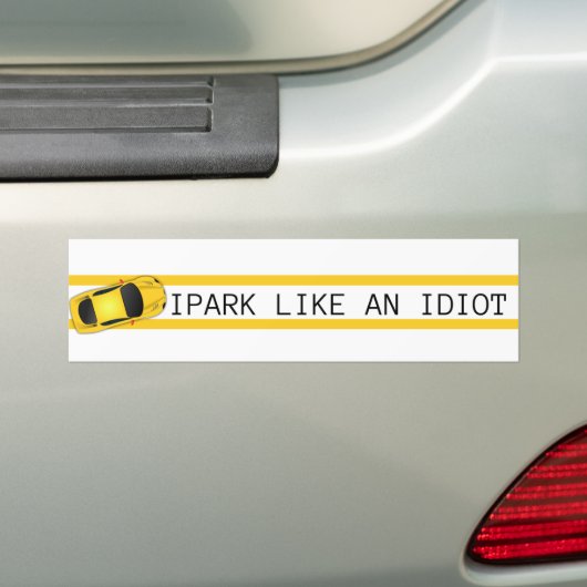 Ik parkeer als een idioot bumpersticker (Op auto)