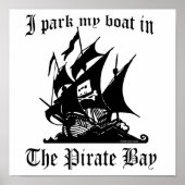 Ik parkeer mijn boot in de Pirate Bay Poster (Voorkant)