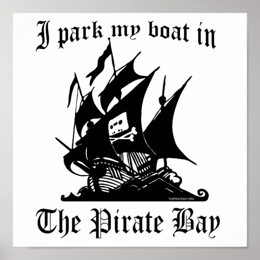 Ik parkeer mijn boot in de Pirate Bay Poster (Voorkant)