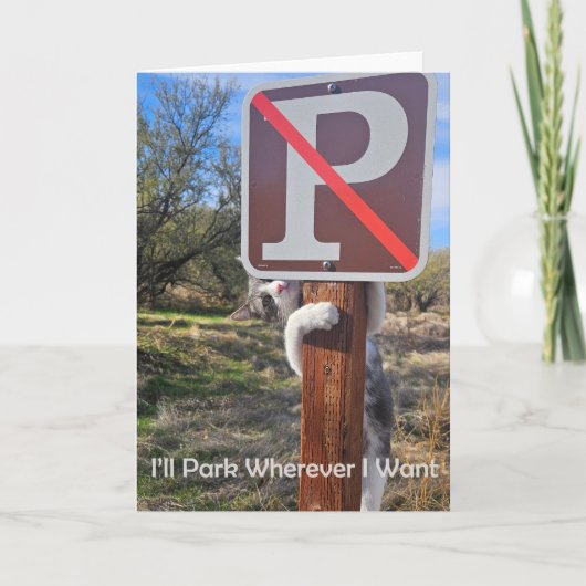 Ik parkeer waar ik wil Notecard Aankondiging (Voorkant)