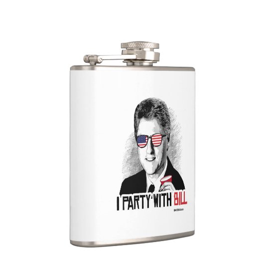 Ik Partij met Bill Clinton Party Animal Heupfles (Rechts)