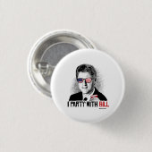 Ik Partij met Bill Clinton Party Animal Ronde Button 3,2 Cm (Voorkant /achterkant)