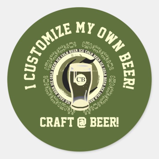 Ik Pas Mijn Eigen Bier Aan Ronde Sticker (Voorkant)