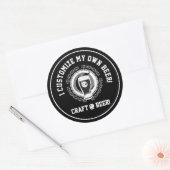 Ik pas mijn eigen bier-klassieke Sticker aan (Envelop)