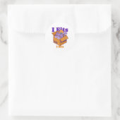 Ik pas op mijn plaats ronde sticker (Tas)