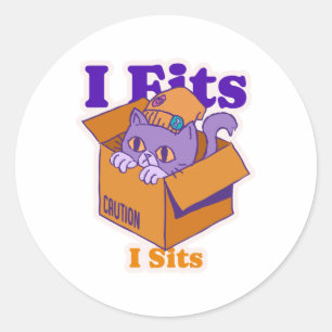 Ik pas op mijn plaats ronde sticker