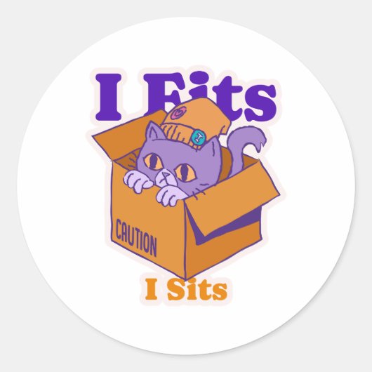 Ik pas op mijn plaats ronde sticker (Voorkant)