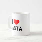 Ik ❤️ PASTA Ik HOU VAN PASTA Ik HART PASTA Koffiemok (Voorkant links)