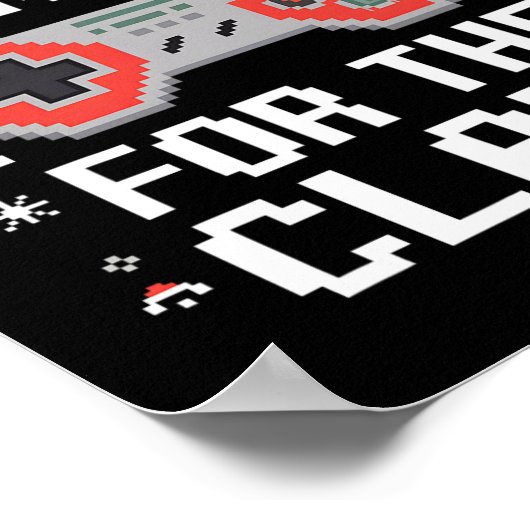 Ik pauzeer alleen voor het Claus Retro videospel C Poster (Hoek)