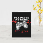 Ik Pauzeer Mijn Game Voor Jou Valentijns Kaart (Gele Bloem)