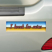 Ik pauzeer voor ruïnes bumpersticker (Op auto)