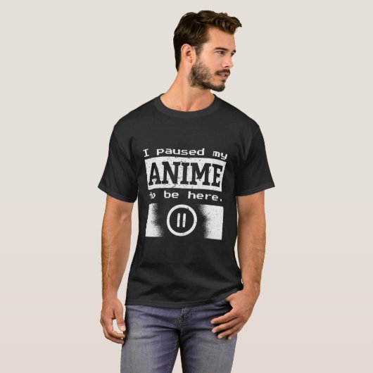 Ik pauzeerde mijn Anime Grappige Japanse Gamer Gam T-shirt (Voorkant volledig)