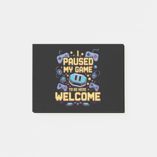 Ik Pauzeerde Mijn Game Om Hier Te Zijn Leuk Cadeau Post-it® Notes (Voorkant)