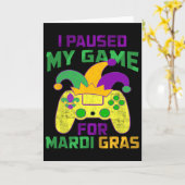 Ik Pauzeerde Mijn Game Voor Mardi Gras Controller  Kaart (Gele Bloem)