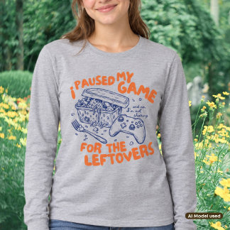 Ik Pauzeerde Mijn Game Voor Resterende Dankdag Gam T-shirt