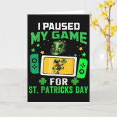 Ik Pauzeerde Mijn Game Voor St. Patrick's Day Vide Kaart (Gele Bloem)