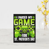 Ik Pauzeerde Mijn Game Voor St Patricks Day Video  Kaart (Gele Bloem)