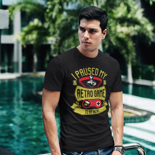 Ik pauzeerde mijn retro spel om hier te zijn - Vid T-shirt
