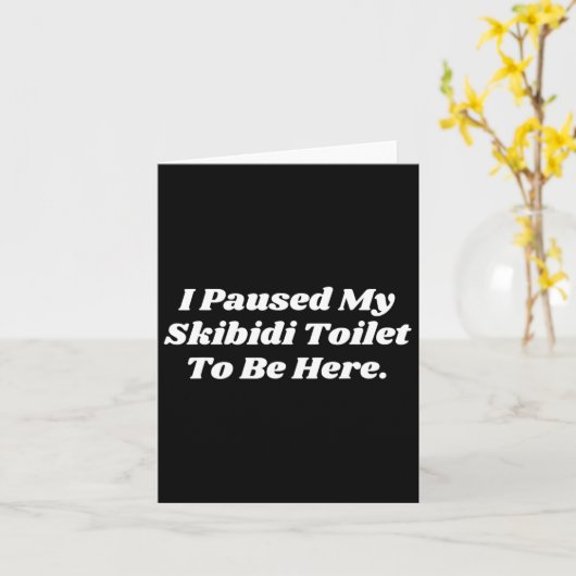 Ik pauzeerde mijn skibidi toilet om hier grappig t kaart (Gele Bloem)
