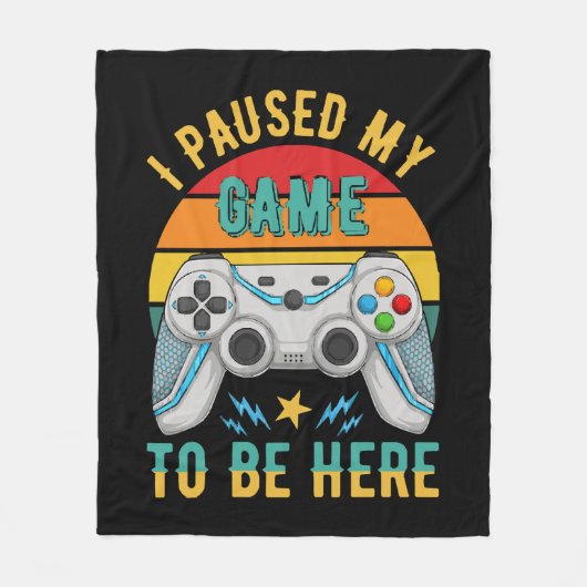 ik pauzeerde mijn spel fleece deken (Voorkant)